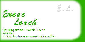 emese lorch business card